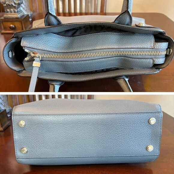 HENRI BENDEL - Carlyle Leather Satchel Tote in Grey. New HB Dust Bag Included - Picture 8 of 16